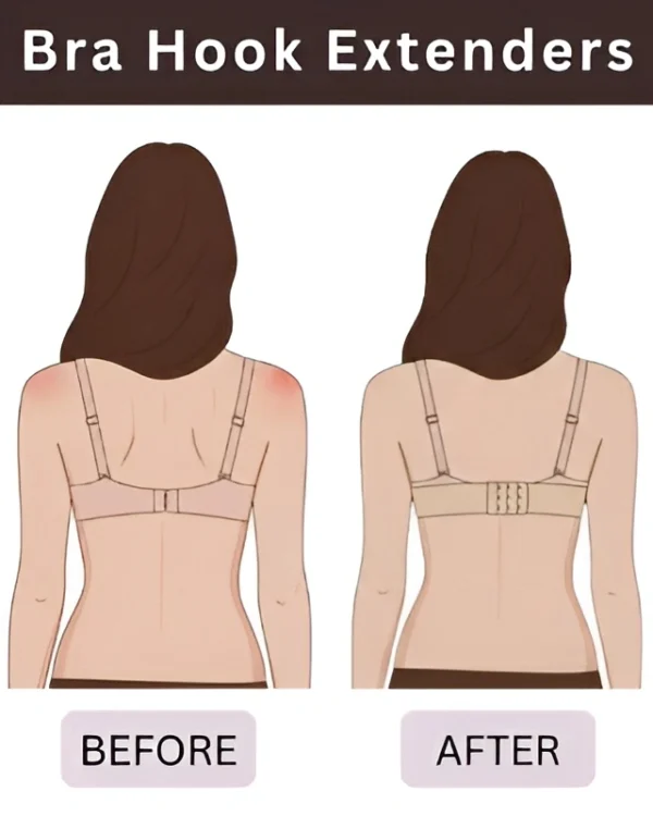 multicolor bra hook extenders for women pack of 3