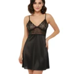 Women’s Underwired Babydoll Nighty – Black