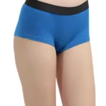 blue antibacterial bamboo modal boxer brief panty for women