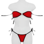 Women’s Red Micro Lingerie Set