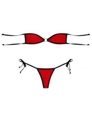 Women’s Red Micro Lingerie Set