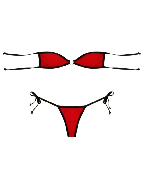 Women’s Red Micro Lingerie Set
