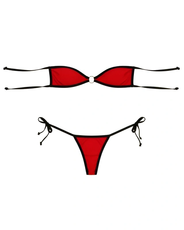 Women’s Red Micro Lingerie Set