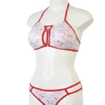 Women’s Non-Padded Halter Neck Lingerie Set – Pink