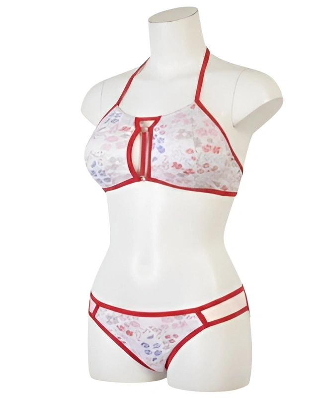 Women’s Non-Padded Halter Neck Lingerie Set – Pink
