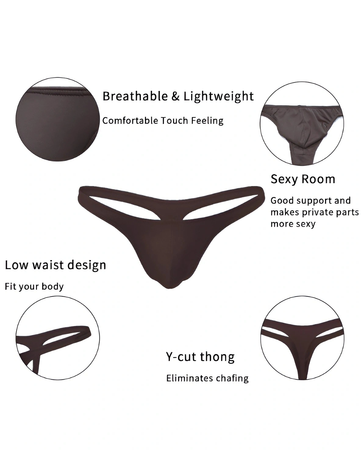 Men’s Comfy Thong Brief in Black – Ultra-Soft Micro Modal