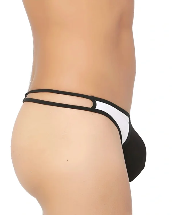 bamboo antibacterial Good Boy Go Bad Black and white Thong