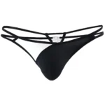 bamboo antibacterial Good Boy Go Bad Black and white Thong