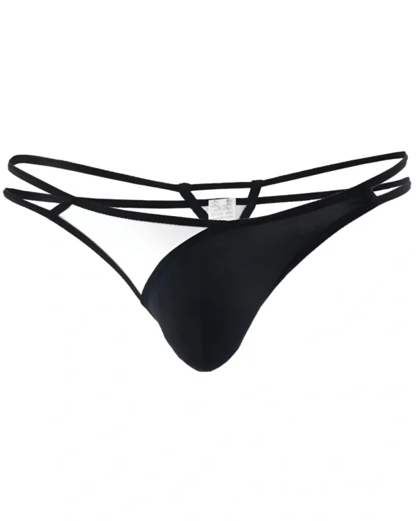 bamboo antibacterial Good Boy Go Bad Black and white Thong