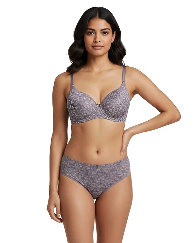 Non-Wired Full Cover Bra with Hipster Panty