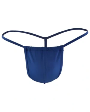 mens cotton spandex g string pouch underwear – blue