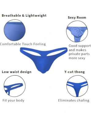 mens micro modal thong brief – blue