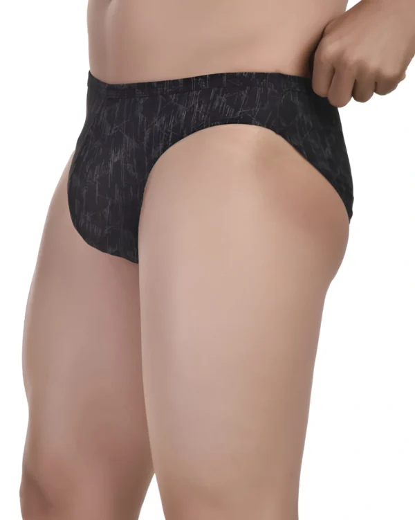 men’s printed low rise cotton lycra briefs