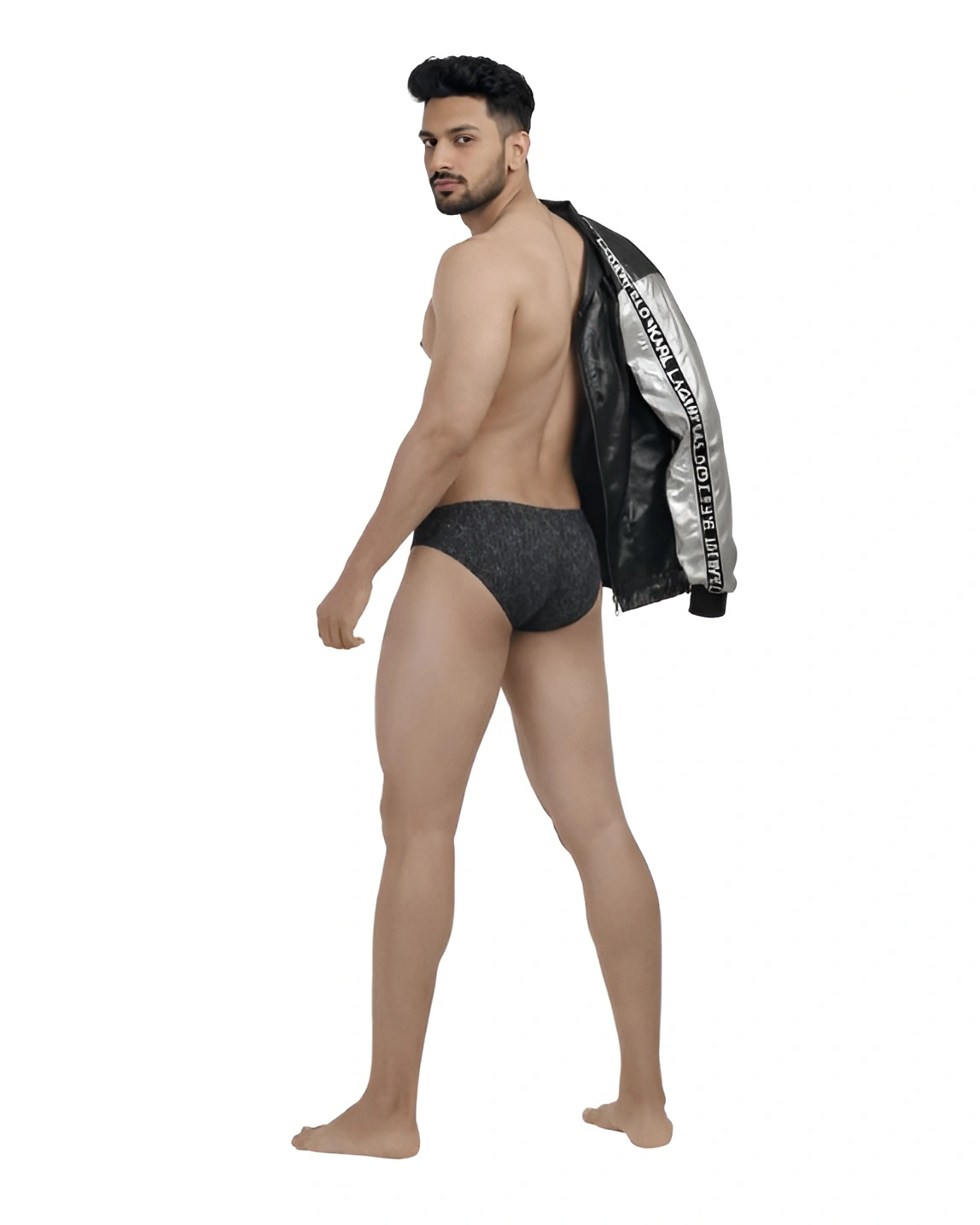 men’s printed low rise cotton lycra briefs