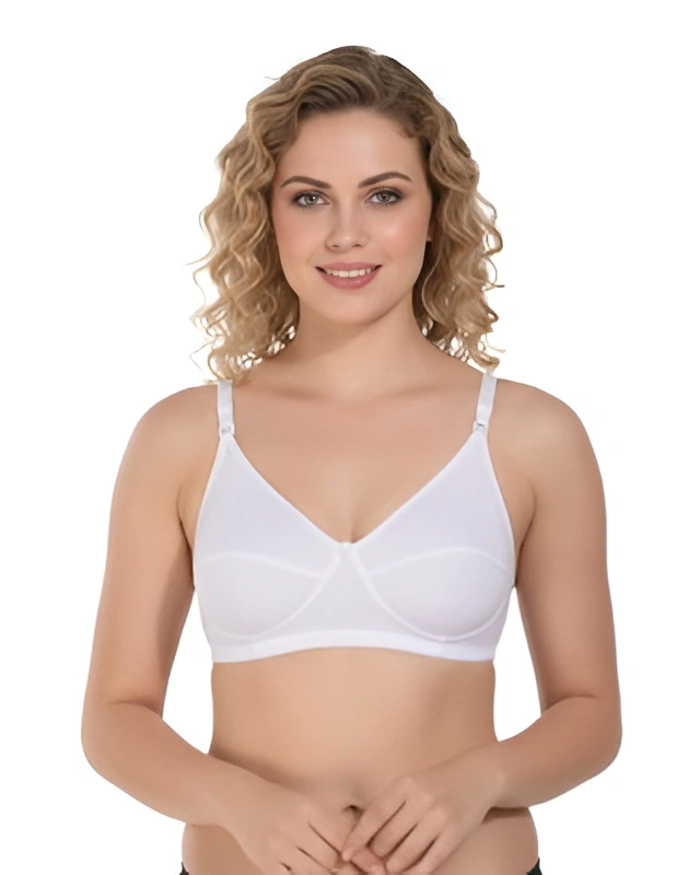 Manvi White Non Padded Everyday Bra