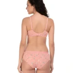 Pink Floral Bra Panty Set