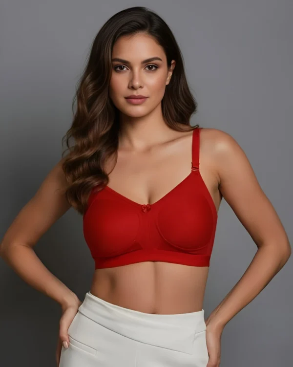 Women’s Red Non-Padded Support Bra