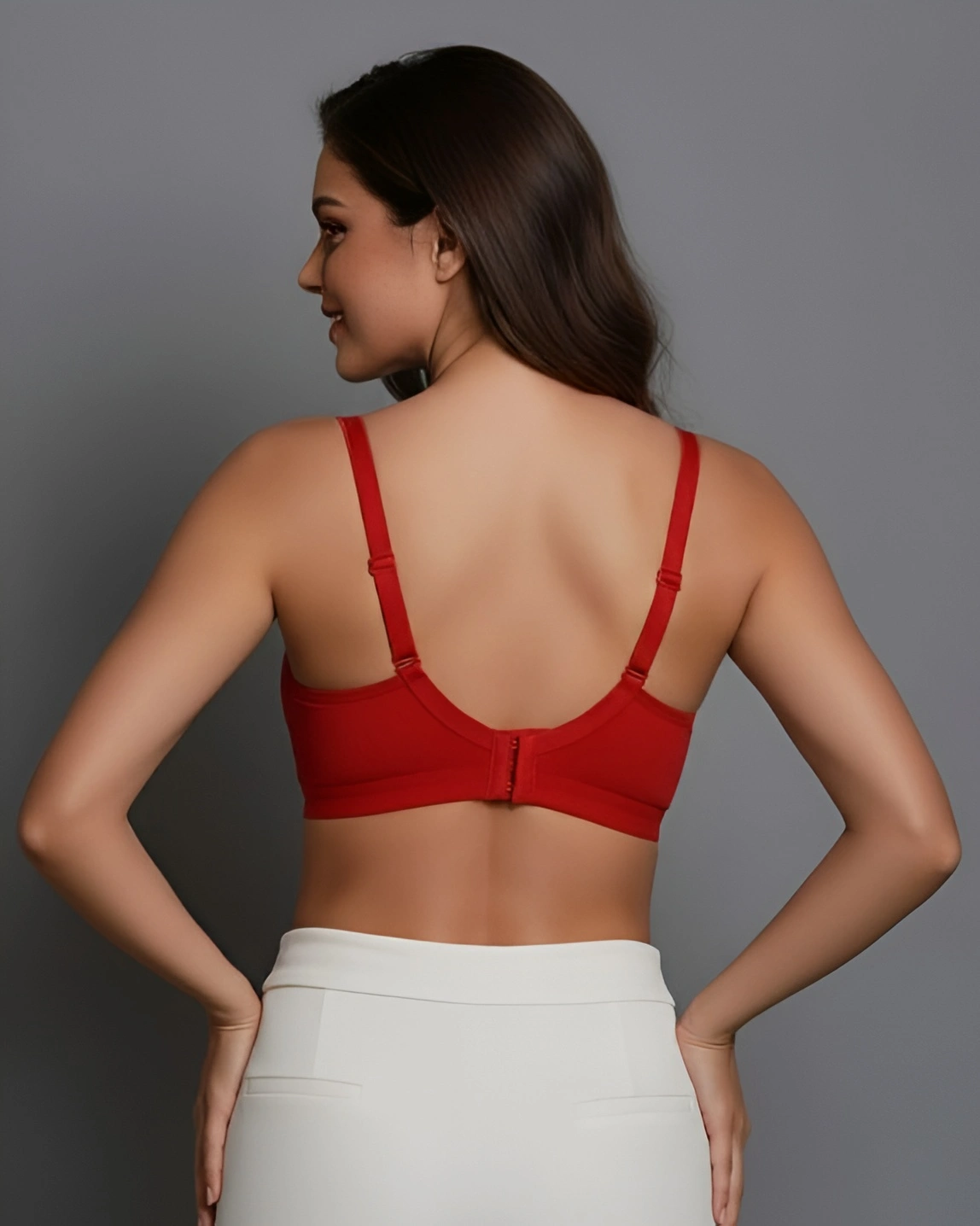 Women’s Red Non-Padded Support Bra