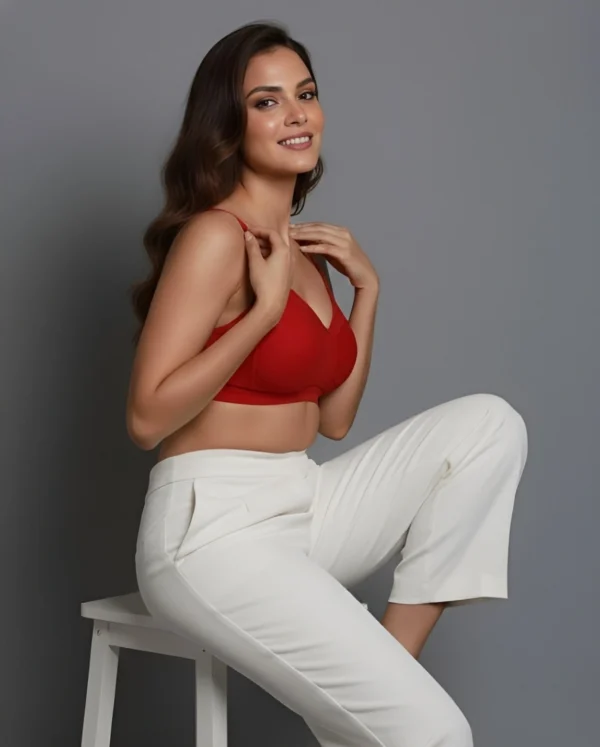 Women’s Red Non-Padded Support Bra