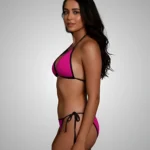 premium pink nylon lycra bikini set