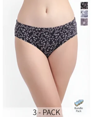 Womens Printed Cotton Panties Pack of 3