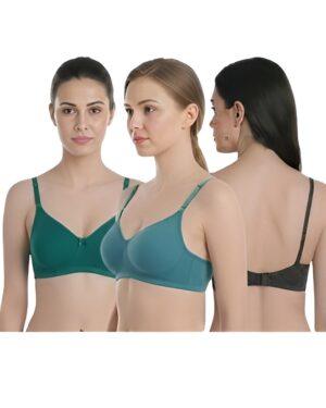 Hivra Soft Multicolour Bra Set | Padded Bra Combo Pack of 3