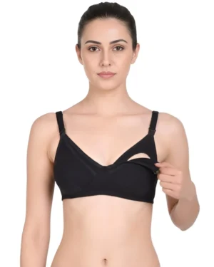 Black Maternity Feeding Bra | Nursing Bra for Women – Hivra Soft