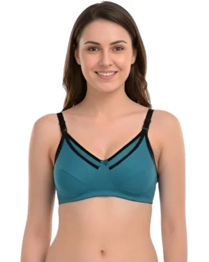Teal Blue Maternity Bra & Nursing Bra for Women | Hivra Soft