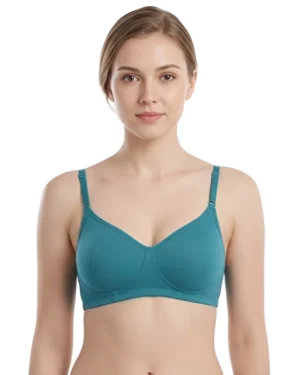 Teal Blue Bra | Blue Padded Bra for Women – Hivra Soft