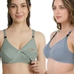Green & Grey Maternity Bra Combo for Women | Hivra Soft Sets