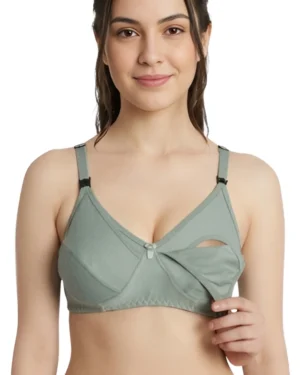 Sage green maternity feeding bra soft comfortable nursing bra for breastfeeding