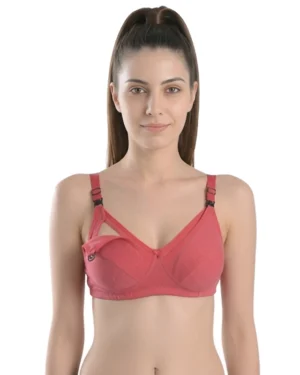 Coral Red Maternity Bra | Nursing Bra for Women Hivra Soft