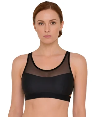 Black Sports Bra For Women | Hivra Soft Comfort Fit