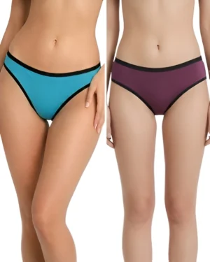 Women’s Blue Purple Panty Combo (Pack of 2)
