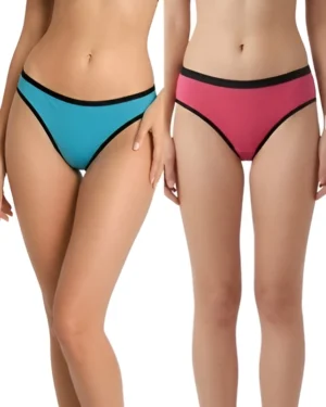 Women’s Blue Pink Panty Combo (Pack of 2)