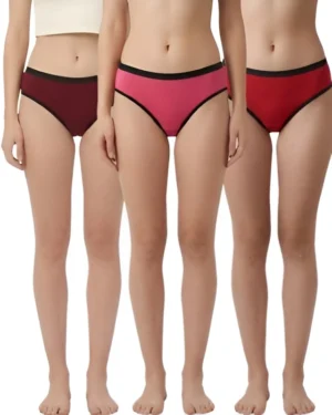 Hivra Soft Panties for Women Combo Pack Multicolour Bikini Set 3P