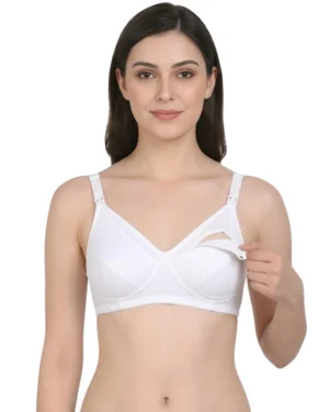 White Feeding Bra For Women | Hivra Soft Maternity Bra