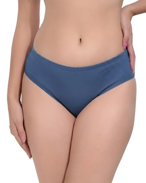 Women Cotton Blend Panty Denim Blue