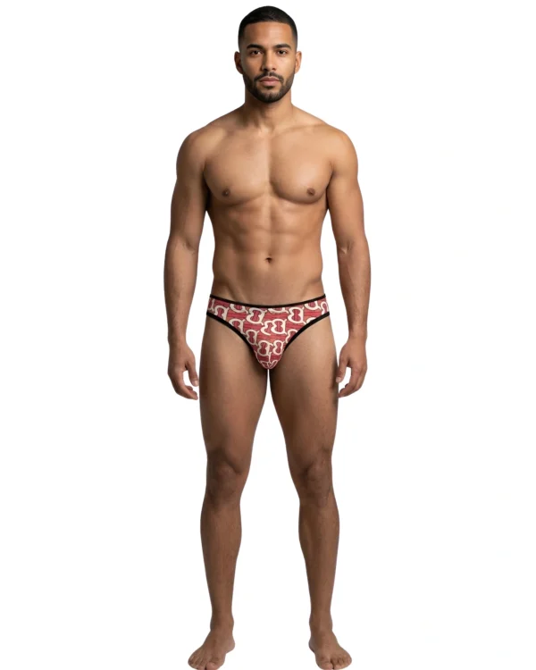 Men’s Foxy Orange Printed Brief