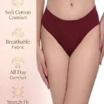 Maroon Cotton Brief Panty