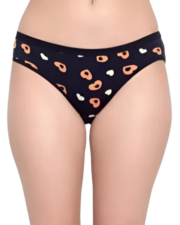 Black Printed Cotton Panty