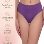 Purple Cotton Brief Panty for Women