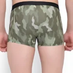 Olive Green Camouflage Print Trunks