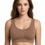 Dark Beige Seamless Sports Bra for Women