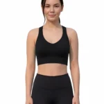 Black Seamless Sports Bra
