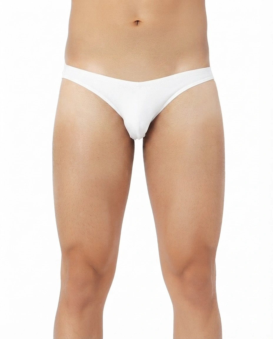 Men's White Micro Modal Brief