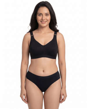 Women's Cotton Full Coverage High Support Bra & Panty Set